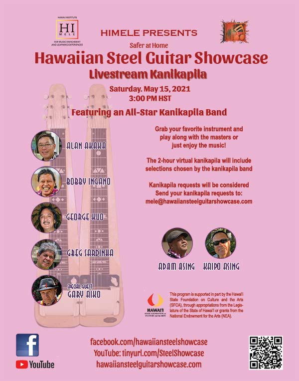 Hawaiian Steel Guitar Kanikapila Showcase May 2021 Poster
